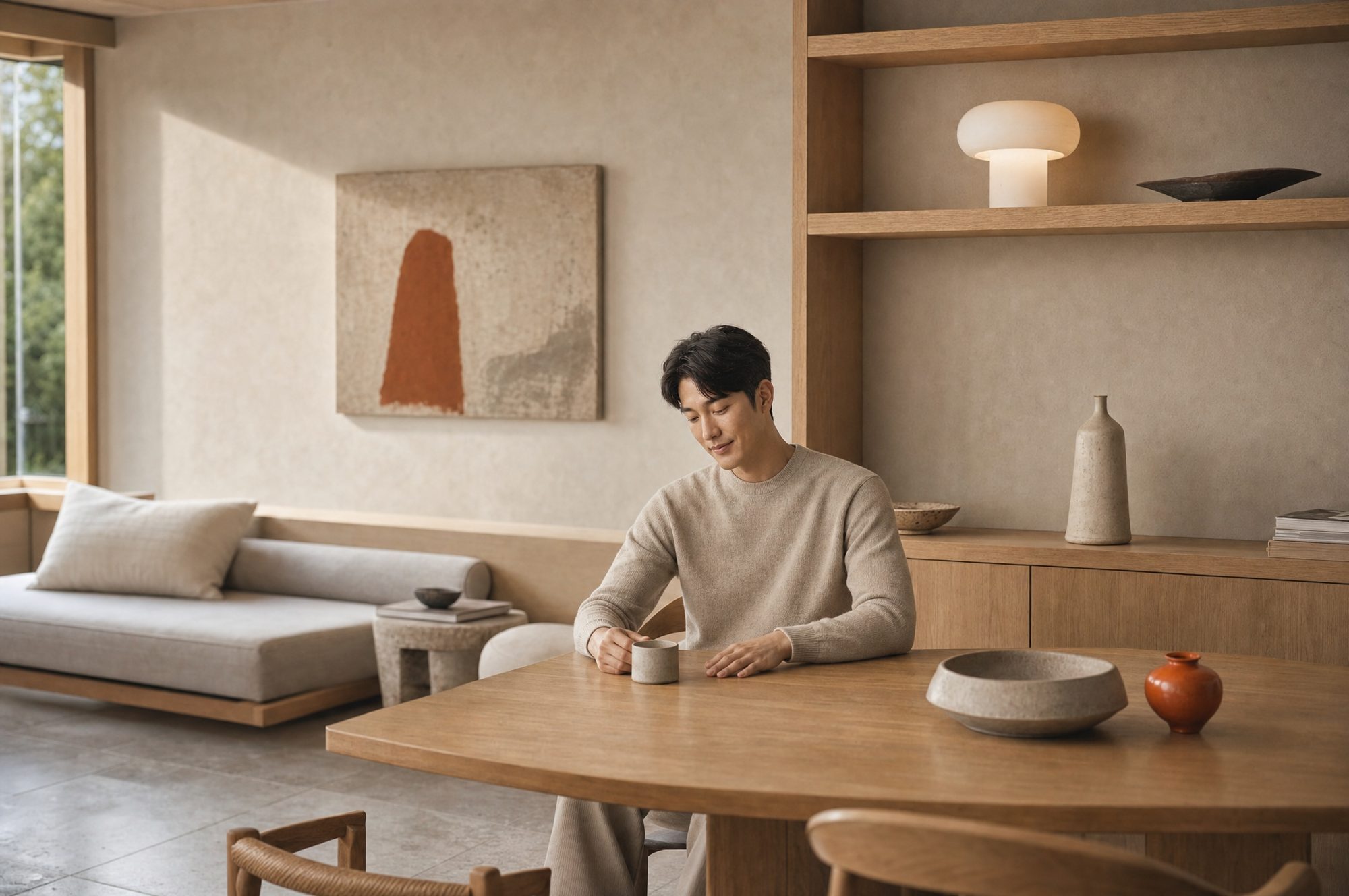 공간 속의 남성 — 보르메의 하루